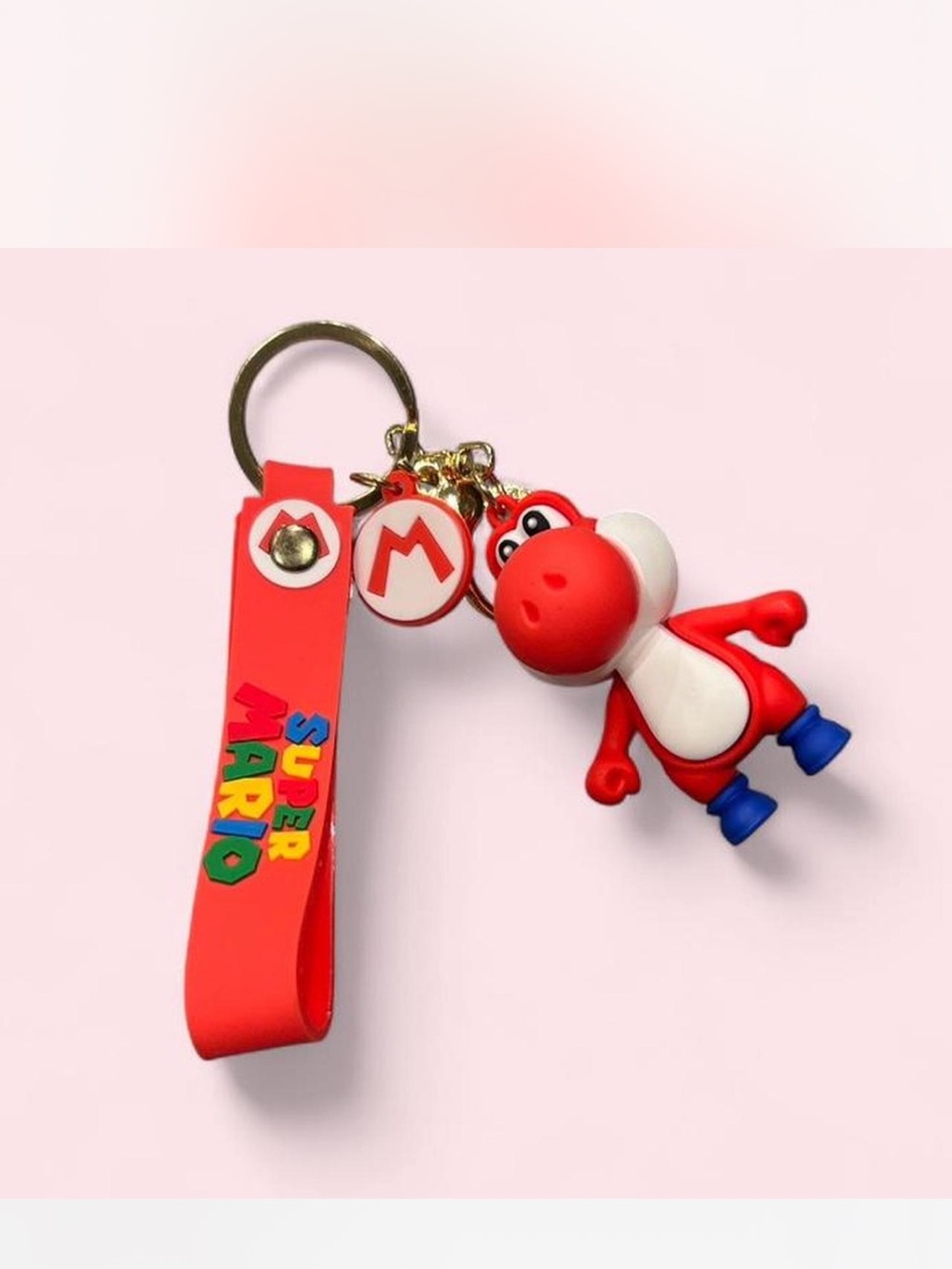 Nintendo Red Yoshi Keyring with Blue Boots and Red Wrist Strap